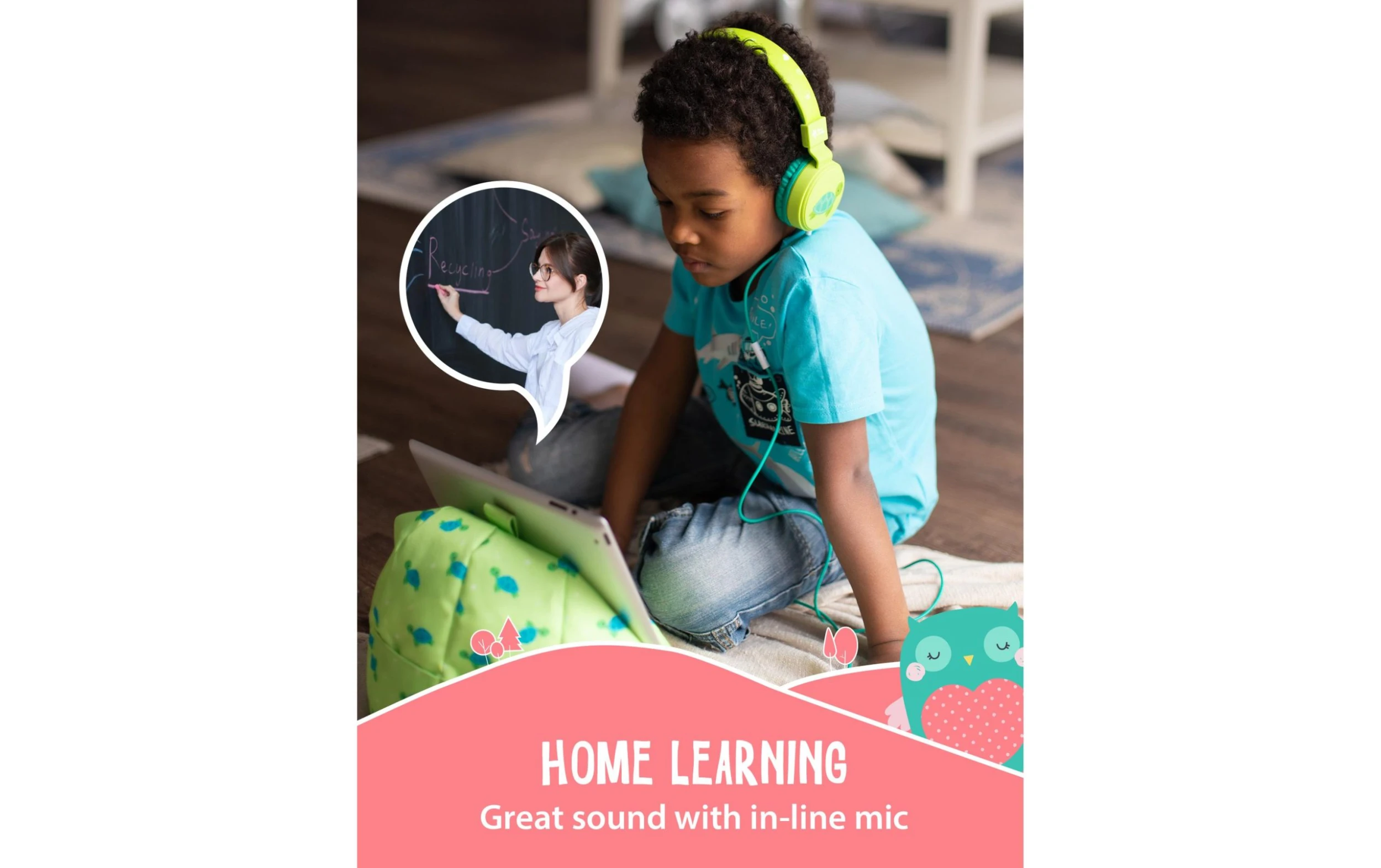 Nouveau ⌛ Planet Buddies Casques Extra-auriculaires Olive La Chouette Orange; Blanc - On-Ear ⋅ Over-Ear Bluetooth Ou Fil ???? 4 Nouveau ⌛ Planet Buddies Casques Extra-auriculaires Olive La Chouette Orange; Blanc - On-Ear ⋅ Over-Ear Bluetooth Ou Fil ???? – Image 2